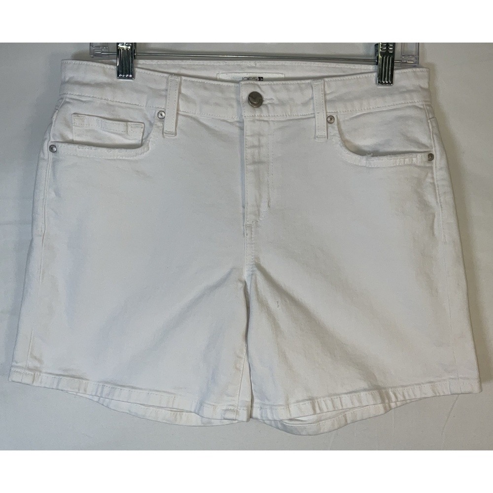 NWOT Women's Joe's Jeans Rolled Rosa White Denim Shorts Size 29 (29" X 5.5")